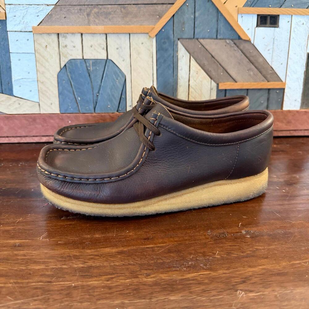 Clarks Wallabee Men’s Beeswax Leather Moccasin Shoes - Size 7M‎